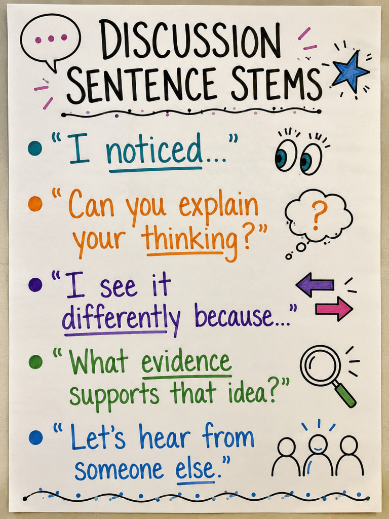 Discussion Sentence Stems