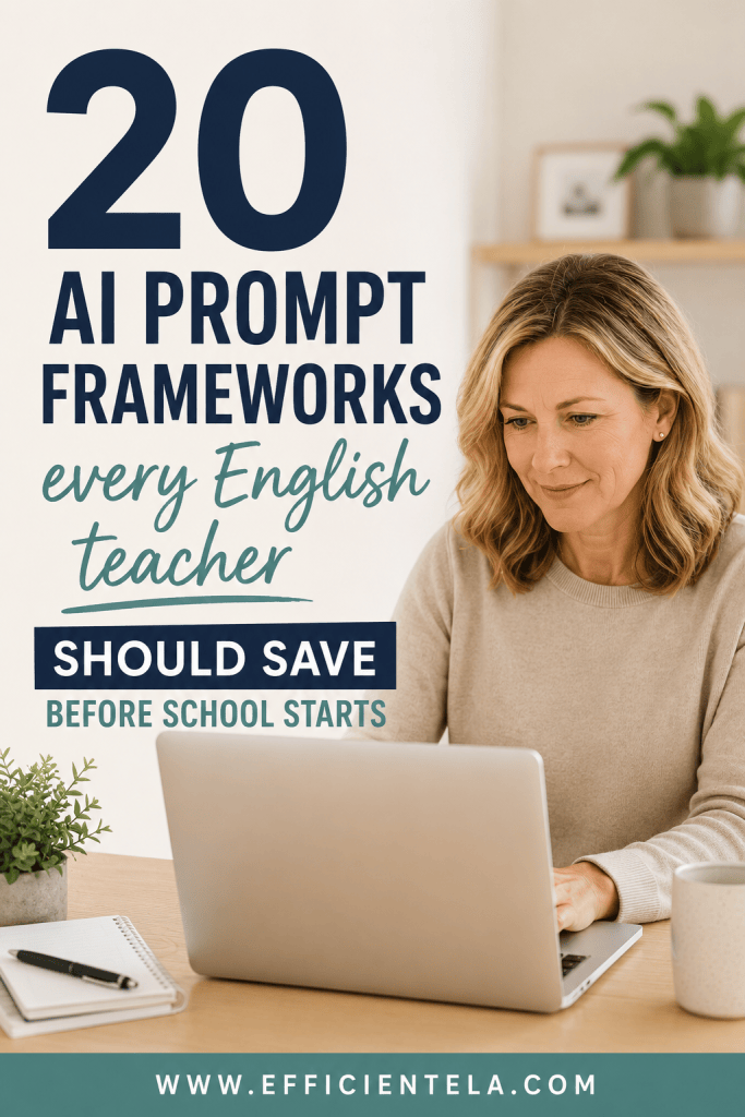 20 AI Prompt Frameworks for English Teachers